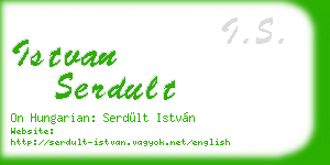 istvan serdult business card
